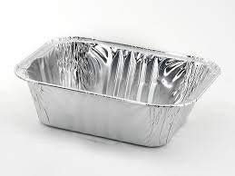 Contital - Bandeja de aluminio, 1 porción, 50 unidades R28L con tapa