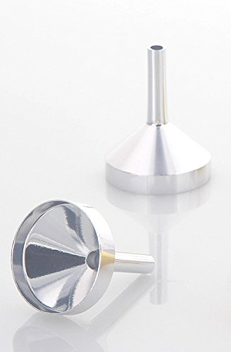 Mini Metall Parfümtrichter Kosmetex, kleiner Trichter 3 cm zum umfüllen, Silber