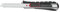 Wedo 787009 Safety Cutter 2-in-1, 9 mm, automatischer Klingenrückzug, Rasterautomatik, integrierte Abbrechhilfe, silber/schwarz