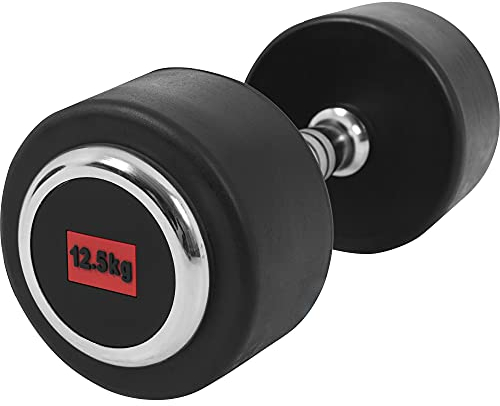 GORILLA SPORTS® Kurzhanteln - Einzeln / 2er Set, Gewichte von 2,5 bis 50 kg, mit/ohne Ablage, aus Gusseisen, Gummiert, Griff gerändelt, rutschfest - Rundhanteln, Kurzhantelset, Hantel Set, Dumbbells