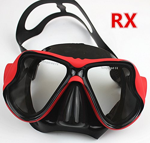 YEESAM SWIM Tauchermaske kurzsichtig Diving Tauch Schnorchel Maske NEARSIGHTED Verschreibung RX Sehstärke (Different 2 Augen)