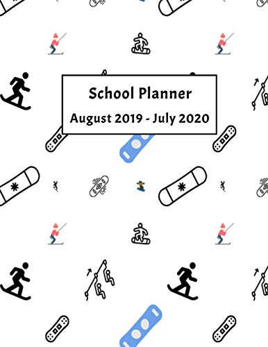 2019-2020 Student Planner: Weekly, Monthly and Yearly Calendar (Snowboard School Planner, Band 1)