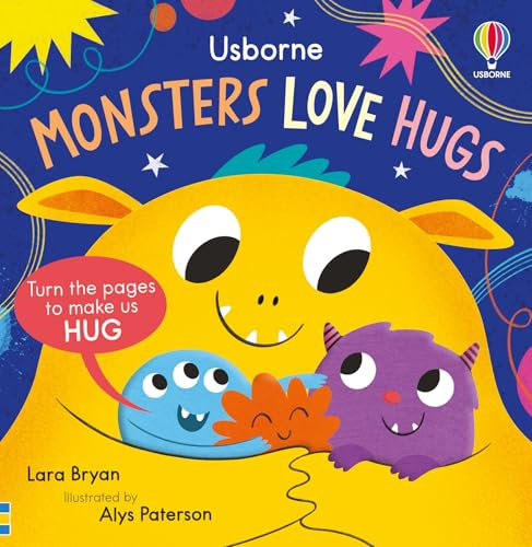 Monsters Love Hugs: A Perfect Board Book with Shaped Pages About Feelings (Usborne Huggy Books)