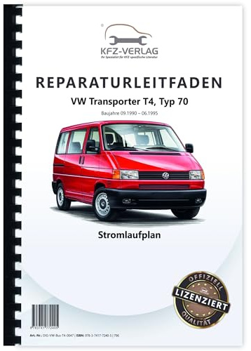 VW Transporter T4 1990-1995 Schaltplan Stromlaufplan Verkabelung Elektrik Pläne Buch Werkstatthandbuch Reparaturhandbuch Reparaturleitfaden KFZ-Verlag