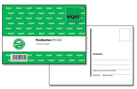 SIGEL PH610 Postkarten blanko weiß A6, 10 Stück