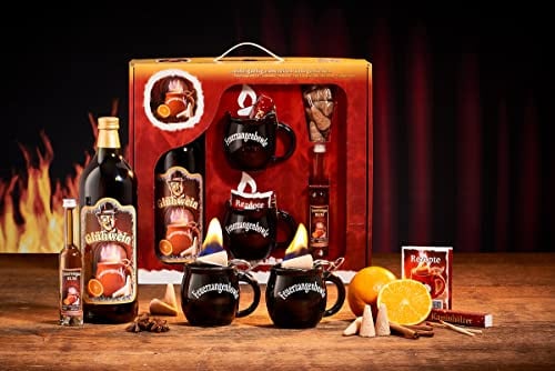 Feuerzangentasse Geschenkset, Klassisch, Schwarz - für Feuerzangenbowle