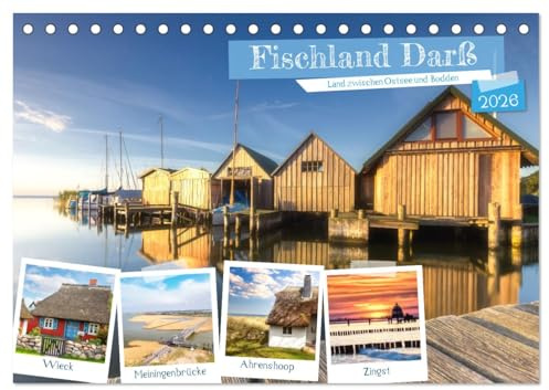 Fischland Darß, Land zwischen Ostsee und Bodden (Tischkalender 2026 DIN A5 quer), CALVENDO Monatskalender: Fischland Darß, feine Sandstrände und ursprüngliche Landschaften (CALVENDO Natur)