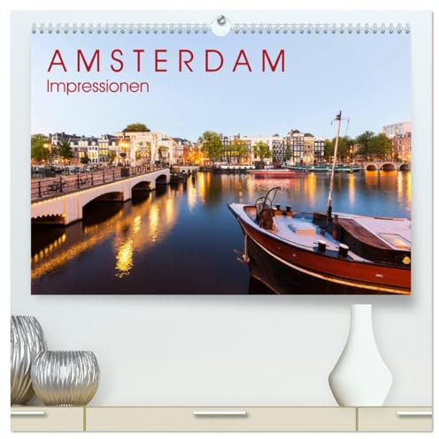 AMSTERDAM Impressionen (hochwertiger Premium Wandkalender 2026 DIN A2 quer), Kunstdruck in Hochglanz: 13 faszinierende Aufnahmen von Amsterdam, der Hauptstadt der Niederlande. (CALVENDO Orte)