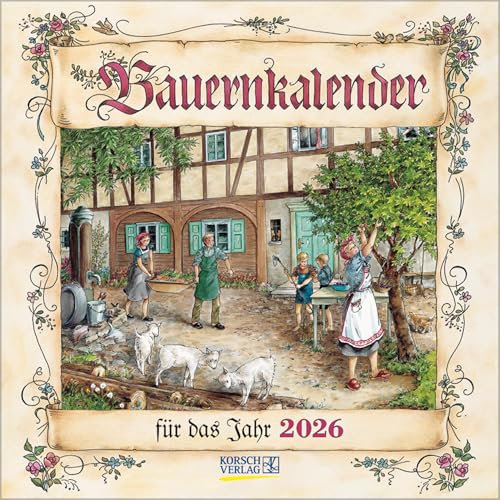 Bauernkalender 2026: Broschürenkalender mit Ferienterminen. Format: 30 x 30 cm