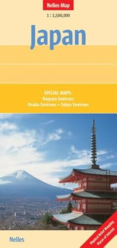 Nelles Map Japan (Landkarte) 1 : 1 500 000. Special Maps: Nagoya Environs, Osaka Environs, Tokyo Environs