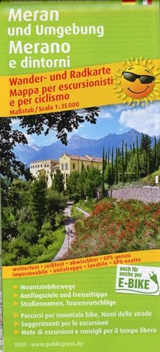 Meran und Umgebung: Wander- und Radkarte mit Ausflugszielen & Freizeittipps, wetterfest, reißfest, abwischbar, GPS-genau. 1:35000 (Wander- und Radkarte: WuRK)