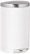 simplehuman, cubo semicircular con pedal, acero blanco, 10 L