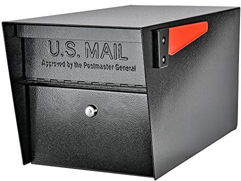 Mail Boss 7506 Mail Manager Bordsteinkante Verriegelung Sicherheit Briefkasten, Schwarz, Groß