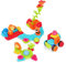 Bristle Blocks 54 Teile Bausteine Dschungel Figuren Set – Lernspielzeug Bauklötze mit Borsten, Motorikspielzeug – Kinder und Baby Spielzeug ab 2 Jahren