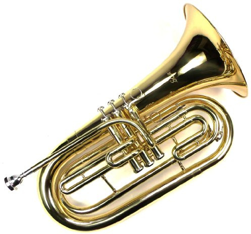 Advanced Monel Pistons Marching Baritone Key of Bb w/Case & Mouthpiece-Gold Lacquer Finish