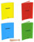 Lot De 4 Cahiers 24 x 32-48 Pages - Couverture Polypro - Grands Carreaux + 1 Index Adhésif Blumie
