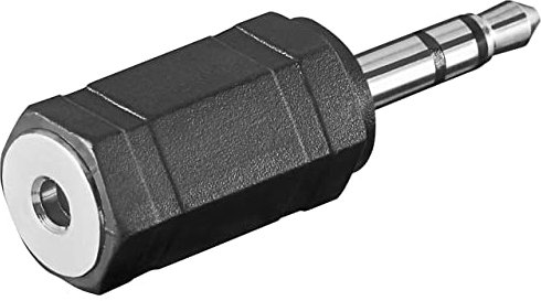 Goobay 11898 Adaptateur de casque ; prise Jack AUX 3 5 mm vers 2 5 mm - Connecteur Jack 3 5 mm (3 broches stéréo) > Prise Jack 2 5 mm (3 broches stéréo)