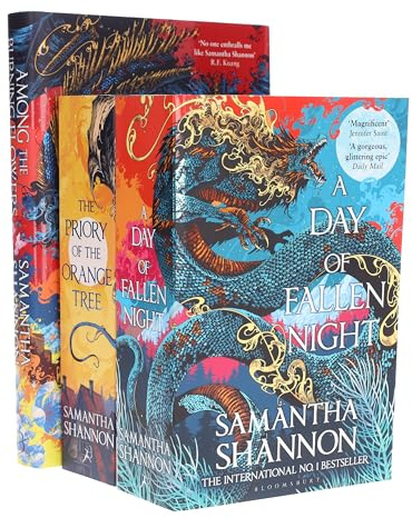 The Roots of Chaos Series 3 Books Collection Set By Samantha Shannon (Among the Burning Flowers [Hardback], The Priory of the Orange Tree, A Day of Fallen Night)