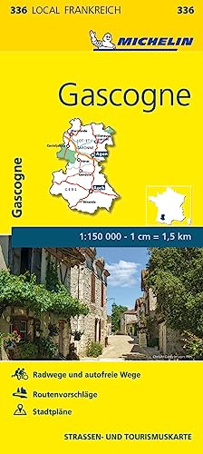 Michelin Gascogne: Straßen- und Tourismuskarte 1:150.000; Auflage 2018 (MICHELIN Localkarten)