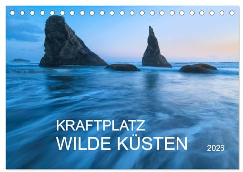 Kraftplatz Wilde Küsten (Tischkalender 2026 DIN A5 quer), CALVENDO Monatskalender: Kraftplatz Wilde Küsten - Ein Fotokalender, der die raue ... und kraftvollen Wellen. (CALVENDO Natur)