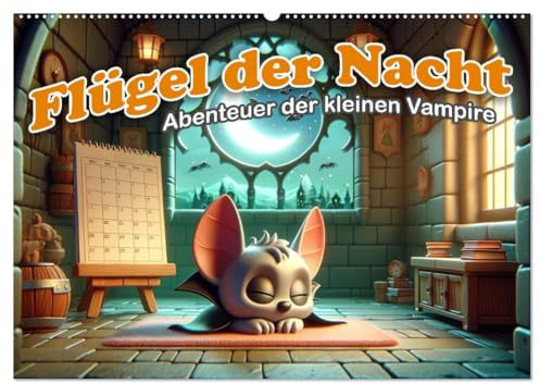 Flügel der Nacht: Abenteuer der kleinen Vampire (Wandkalender 2026 DIN A2 quer), CALVENDO Monatskalender: Magische Vampir-Abenteuer das ganze Jahr. (CALVENDO Spass)