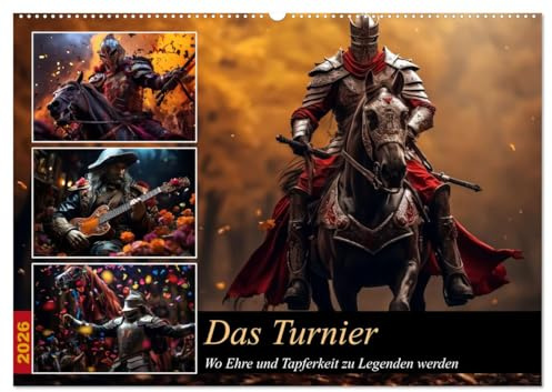 Das Turnier (Wandkalender 2026 DIN A2 quer), CALVENDO Monatskalender: Wo Ehre und Tapferkeit zu Legenden werden (CALVENDO Kunst)