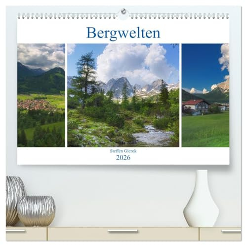 Bergwelten (hochwertiger Premium Wandkalender 2026 DIN A2 quer), Kunstdruck in Hochglanz: Saftige Wiesen, schroffe Berghänge, glas klare Bergseen, ... dass sind die Berwelten. (CALVENDO Natur)