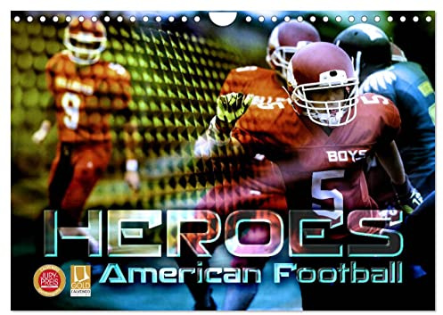 HEROES - American Football (Wandkalender 2026 DIN A4 quer), CALVENDO Monatskalender: Fantastische Bildkompositionen dynamischer Actionszenen vom Football Field (CALVENDO Sport)