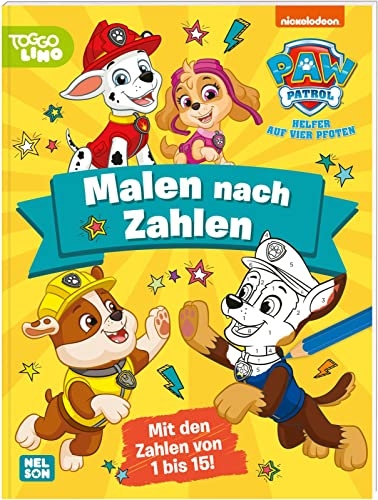 PAW Patrol Kindergartenheft: Malen nach Zahlen: Mehr als 40 Ausmalbilder mit den Zahlen 1-15 | Für Kinder ab 3 Jahren