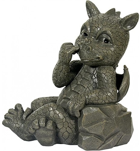 Unbekannt Süsser Gartendrache bohrt in Nase Drache Figur Gargoyle