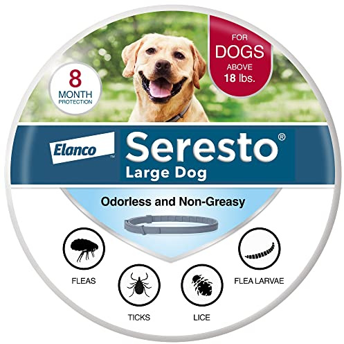 Seresto Flea & Tick Collar For Dogs Over 18 lbs., Treatment & Prevention, Vet-Recommend, 8 Month Protection