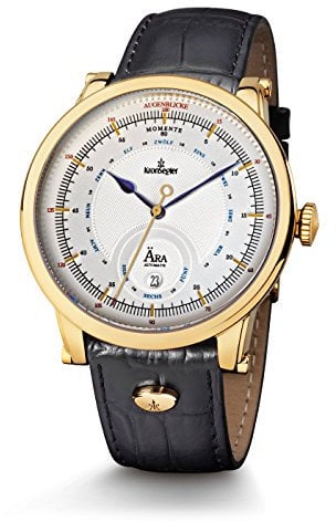 Kronsegler ÄRA (Aera) Automatikuhr echtvergoldet-silbern