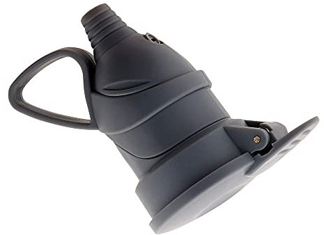 Fiche femelle à clapet -16A 2P+T - Gris - Zenitech