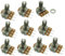 Aihasd 10PCS B500K 500K Ohm Adjustment Single Linear Rotary Taper Potentiometer Shaft 15mm