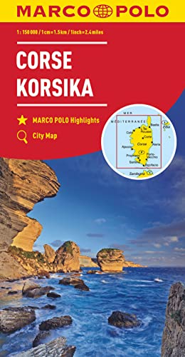 MARCO POLO Regionalkarte Korsika 1:150.000: MARCO POLO Highlights, City Map