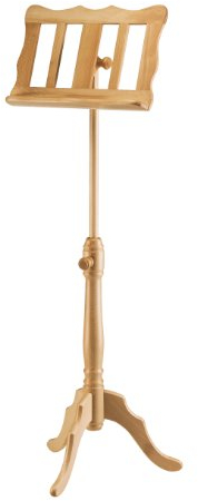 K&M 117 Holz-Notenpult – Solides Buchenholz Naturbelassen – Von 96 – 132 cm ausziehbarer XXL-Notenständer im Barockstil