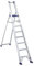 Svelt Scala Alluminio 8 gradini Professionale con Guarda-Corpo e Base Larga, 150kg di portata