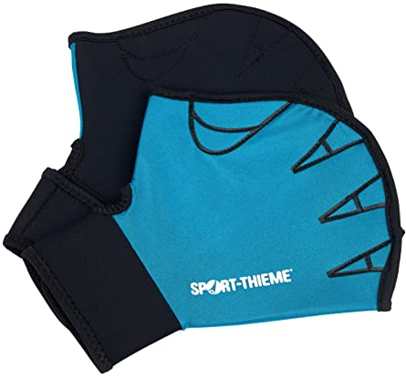 Sport-Thieme Aquafitness-Handschuhe aus Neopren | Geschlossene Schwimmhandschuhe für Aquafitness, Aquajogging, Wassergymnastik | In S, M, L | Blau, Rot, Schwarz