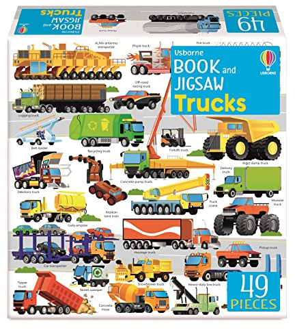 Usborne Book and Jigsaw Trucks