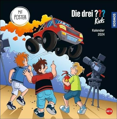 Die drei ??? Kids Broschurkalender 2024. Ein Jahr voller Abenteuer mit den Junior-Detektiven Justus, Peter und Bob. Wandkalender 2024 zum Eintragen mit spannenden Tipps