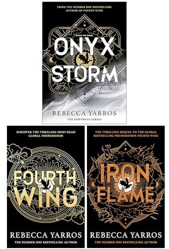 The Empyrean Series Collection 3 Books Set By Rebecca Yarros (Fourth Wing, Iron Flame & Onyx Storm)
