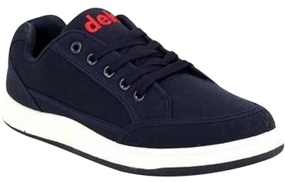 Dek Mens Casual Shoes/Navy Blue Textile Padded Collar Laced Sizes 6 to 12