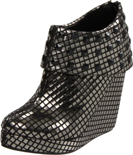 Iron Fist Damen Heavy Metal Keilpumpe, Silber/schwarz, 42 EU