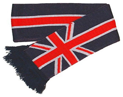 Mrs Barrett, Schal mit Motiv Union Jack, ca. 1,50 m lang, aus 100% Acryl