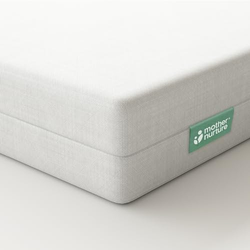 Mother Nurture Eco Fibre Cot Bed Mattress (140 x 70 x 10 cm) Breathable Baby Cot Bed Mattress for Comfy Night’s Sleep, Reversible and Hypoallergenic with Removable Cover for Easy Clean, BSI Tested