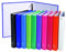 Exacompta 51330E 20er Pack Premium Kunststoff-Ringbuch. Kunststoffbezug außen, Papierbezug innen 4-O Ringe Füllhöhe 30 mm DIN A4 Plastikordner ideal für Büro und Schule farbig sortiert