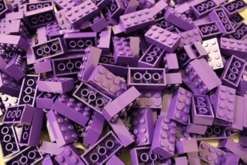 LEGO Bricks: Dark Purple 2x4. Part 3001 (X 25)