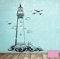 Wandtattoo Wandaufkleber Leuchtturm Lighthouse Meer maritim M1465 - ausgewählte Farbe: *Flieder* ausgewählte Größe:*XL 100cm breit x 132cm hoch