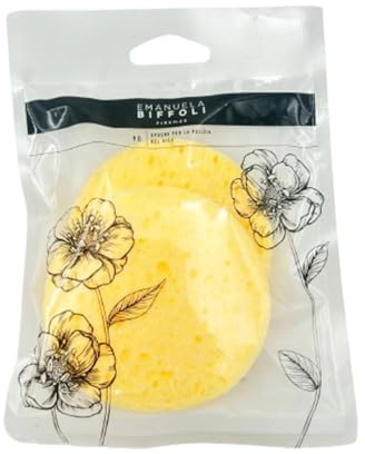 Emanuela Biffoli Spugnetta Structure 2 pz - Gelb - Schaumstoff - Rund - Makeup Blending und Auftragen