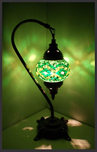 Samarkand - Lights Mosaiklampe Mosaik - Stehlampe S Tischlampe orientalische lampe türkische lampe GRÜN